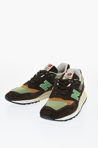 Suede and Fabric 998 Low Top Sneakers