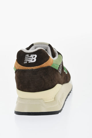 Suede and Fabric 998 Low Top Sneakers