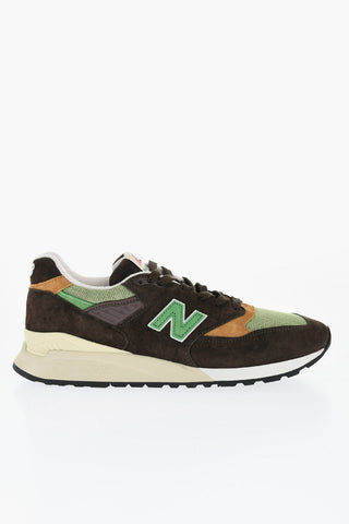 Suede and Fabric 998 Low Top Sneakers