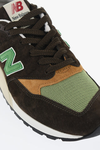 Suede and Fabric 998 Low Top Sneakers