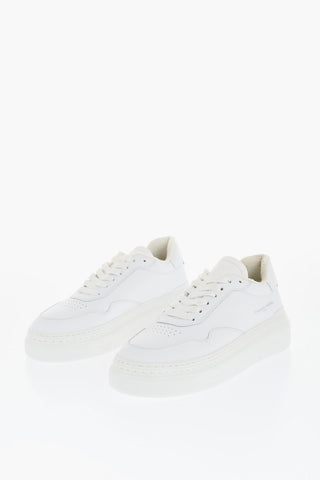 Solid Color Leather ETIENNE Low Top Sneakers