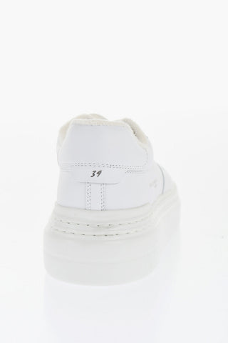 Solid Color Leather ETIENNE Low Top Sneakers