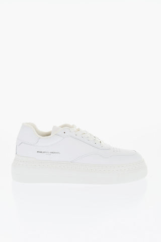 Solid Color Leather ETIENNE Low Top Sneakers