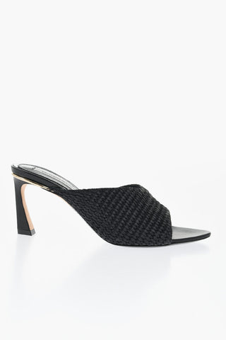 Raffia Mules AVON with Gold Detail 7,5cm