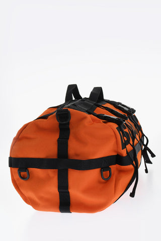Two-Tone Nylon Duffle Bag with Printed Logo