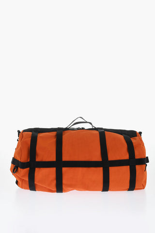 Two-Tone Nylon Duffle Bag with Printed Logo