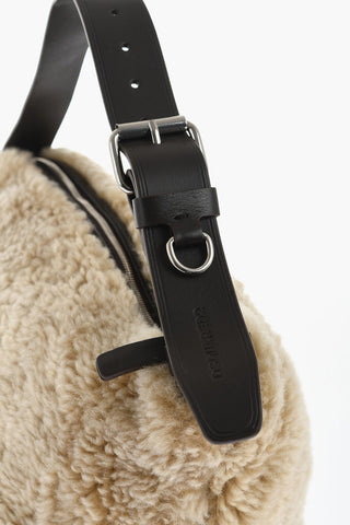 Borsa Hobo in Pelliccia con Tracolla Regolabile 