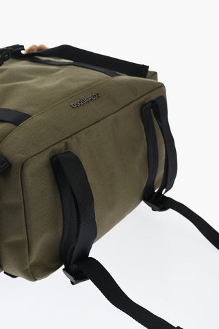 Nylon Backpack with Fur Inserts
