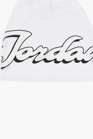 AIR JORDAN Solid-Color Crewneck T-Shirt with Printed Logo