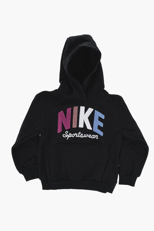 Cotton-Blend Hoodie with Sponge Logo