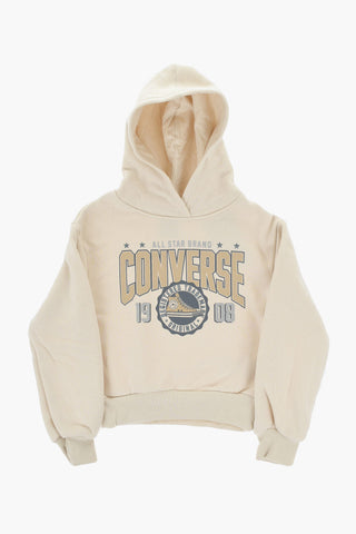 ALL STAR CHUCK TAYLOR Felpa Hoodie in Cotone Felpato Stampata