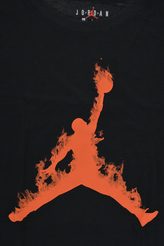 AIR JORDAN T-Shirt Girocollo a Maniche Lunghe con Stampa Frontale