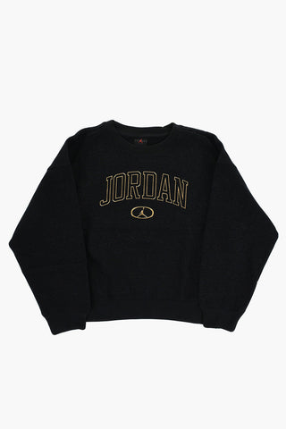 AIR JORDAN Lurex Crewneck Sweatshirt with Gold Logo