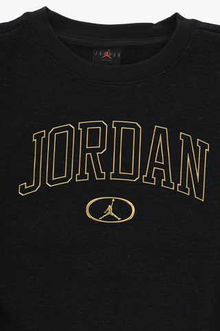 AIR JORDAN Lurex Crewneck Sweatshirt with Gold Logo