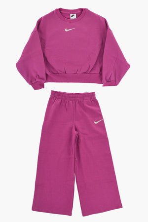 Set Rundhals-Sweatshirt und Joggers aus Baumwollfleece