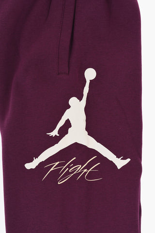 AIR JORDAN Cotton Fleece Joggers with Printed Logo