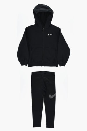 Hoodie- und Leggings-Set aus Baumwoll-Frottee