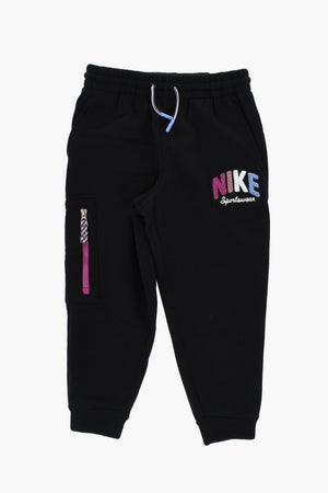 Cargo-Joggers aus Baumwoll-Frottee mit Relief-Logo