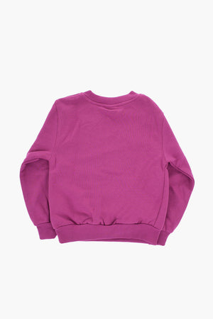 Rundhals-Sweatshirt in Uni mit kontrastierendem Logo