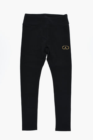 AIR JORDAN Einfarbige Leggings Mit Gold-Effekt-Logo