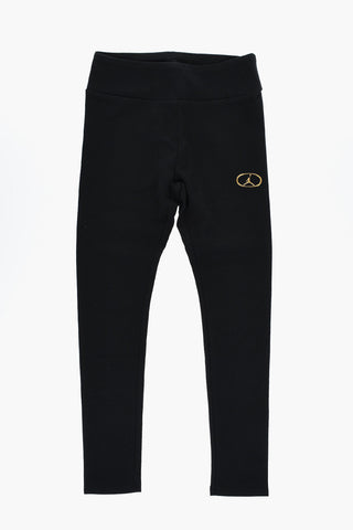 AIR JORDAN Einfarbige Leggings Mit Gold-Effekt-Logo