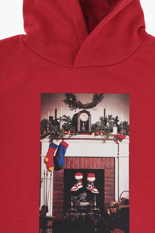 AIR JORDAN Printed Fleeced Cotton Hoodie