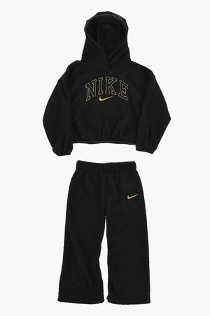 Set SWOOSH SPIRIT Sweatshirt und Joggers aus Baumwoll-Frottee mit goldener Stickerei