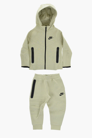 Set Felpa e Joggers in Tinta Unita con Dettagli a Contrasto