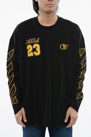 T-Shirt Girocollo OW23 in Cotone con Stampe