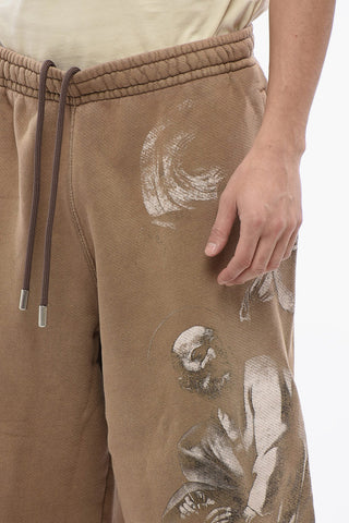 Jogger Shorts Stampati S.MATTHEW In Cotone Garzato