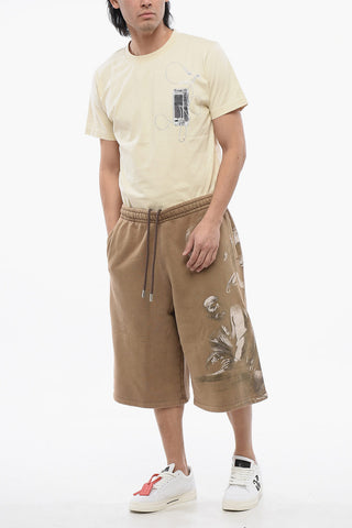 Jogger Shorts Stampati S.MATTHEW In Cotone Garzato