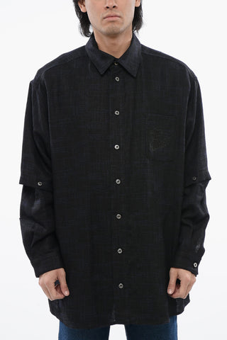 Linen Shirt with Removable Sleeves