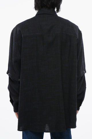 Linen Shirt with Removable Sleeves