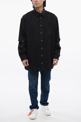 Linen Shirt with Removable Sleeves