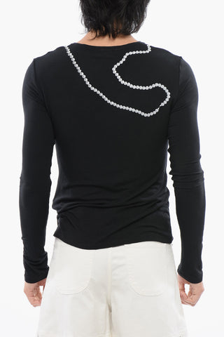 Pinted NECKLACE Long Sleeved T-shirt