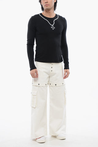 Pinted NECKLACE Long Sleeved T-shirt