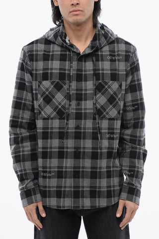 Hooded Checkered Shirt