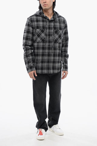 Hooded Checkered Shirt