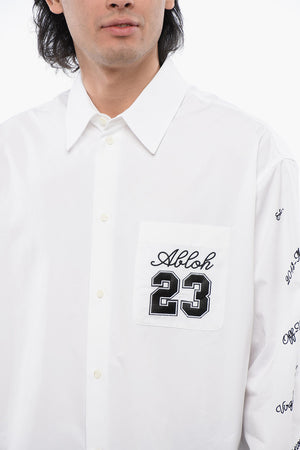 Besticktes Hemd 23 Oversize-Fit