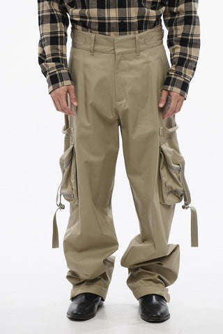 High Waisted Cargo Pants With Zipped Pockets