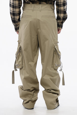 High Waisted Cargo Pants With Zipped Pockets