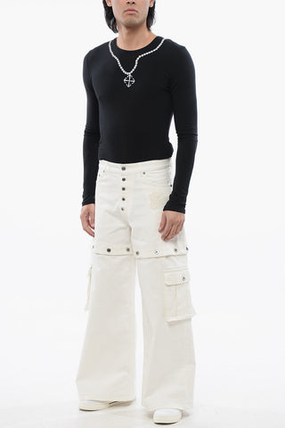 Jeans im Baggy-Fit mit gesticktem Logo