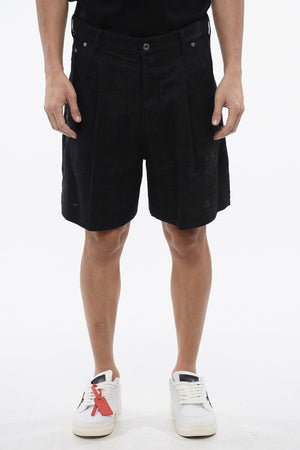 Shorts In Lino 90SLOGO Ricamati