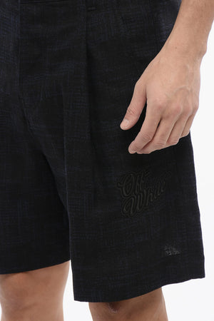 Shorts In Lino 90SLOGO Ricamati