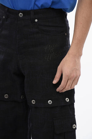 Pantaloni 90SLOGO in Lino con Design Modulare
