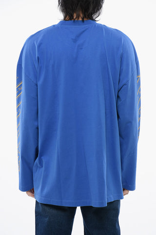 OW 23 WIDE L/S TEE NAUTICAL BLUE  GOLD F