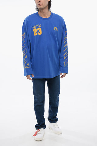 OW 23 WIDE L/S TEE NAUTICAL BLUE  GOLD F