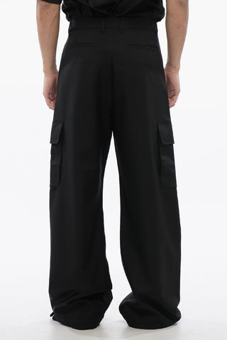 Pantaloni DRILL Cargo A Vita Alta
