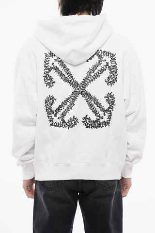 Brushed Cotton ARROW Embroidered Zipped Hoodie