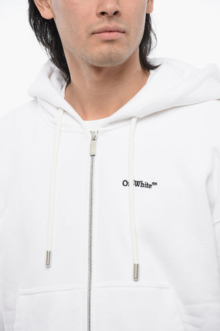 Brushed Cotton ARROW Embroidered Zipped Hoodie